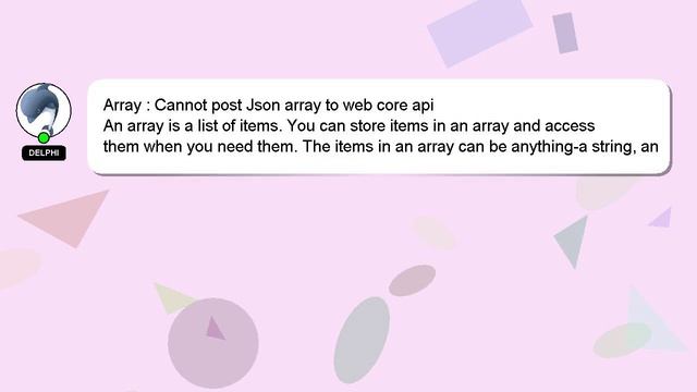 Array : Cannot post Json array to web core api смотреть онлайн