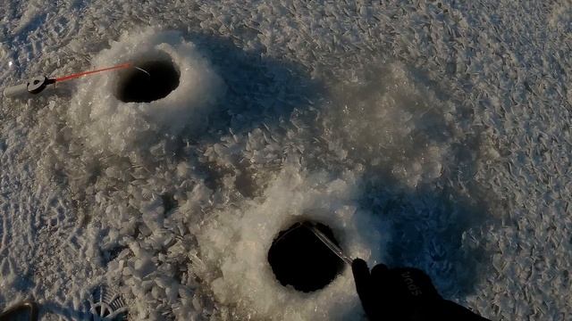 Первый лед 2019-2020 | Мормышка с мотылем | Зимняя рыбалка на водохранилище смотреть онлайн