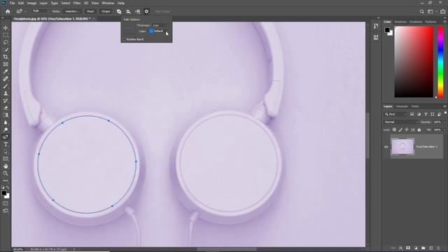 How To Change Path Color And Thickness In Lasso Tool And Pen Tool - Photoshop Tutorials