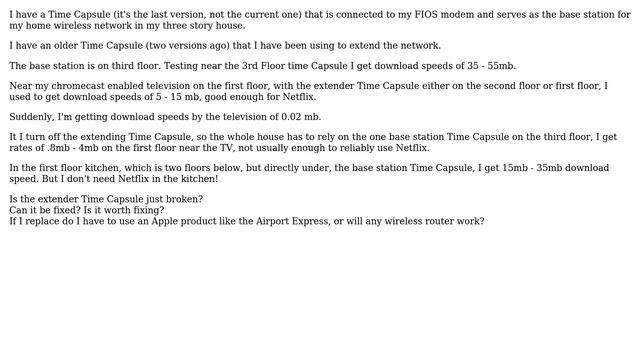 Apple: Problem with Apple Time Capsule Being Used to Extend a Wireless Network смотреть онлайн