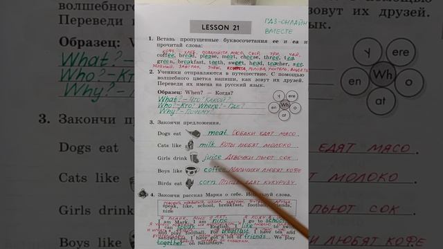 3 класс. ГДЗ. Английский язык. Рабочая тетрадь. Биболетова. Unit 2. Lesson 21. С комментированием. смотреть онлайн