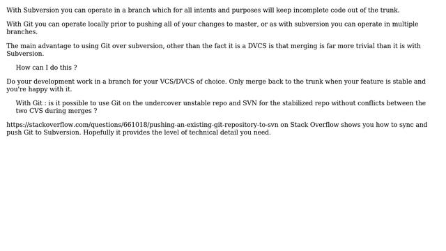 Managing an undercover SVN repository (2 Solutions!!) смотреть онлайн