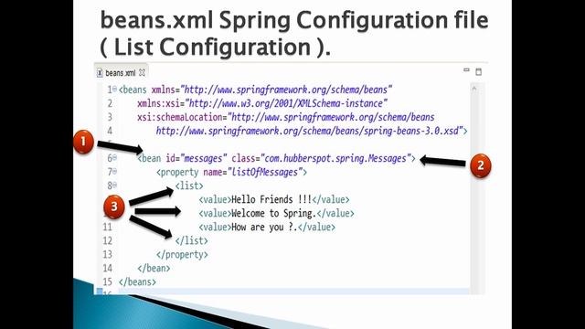 How to configure Java Collections in beans in Spring Framework ? смотреть онлайн