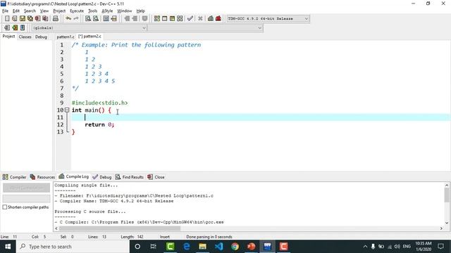 Nested Loop Part - 1 | C programming tutorial in Hindi смотреть онлайн