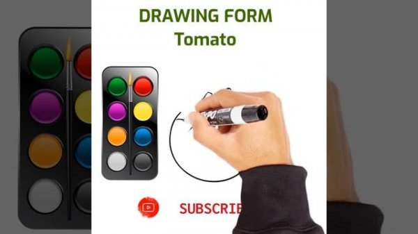 How to draw a Tomato easy way Tomato drawing step by step || cartoon Tomato drawing for beginners
