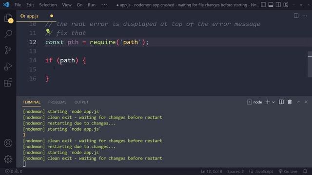 nodemon app crashed - waiting for file changes before starting NodeJS (FIXED) смотреть онлайн