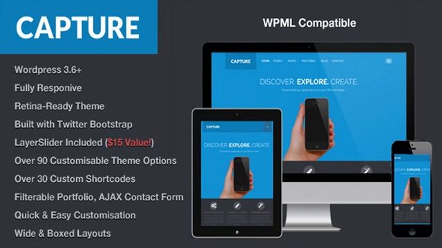 Capture - Responsive Bootstrap WordPress Theme | Themeforest Website Templates and Themes смотреть онлайн