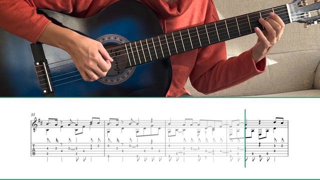 Sting - Fields Of Gold | Classical Guitar Cover | GUITAR TABS/SHEET смотреть онлайн