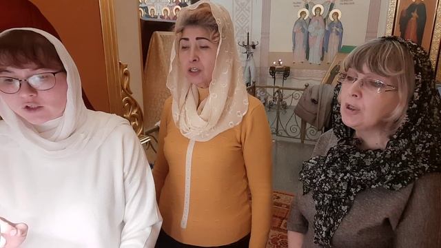 Величание святителя Иоанна Златоуста. Регент Ирина Филатова, певчии Мария Урюпина и Елена Казусева. смотреть онлайн
