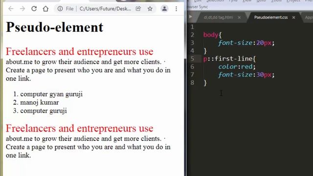 Pseudo-elements selector in CSS | CSS for beginners lesson - 50 | CSS selectors in hindi смотреть онлайн
