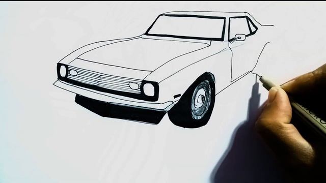 Drawing Camaro Z28 | How to draw a Camaro Z28 Car смотреть онлайн