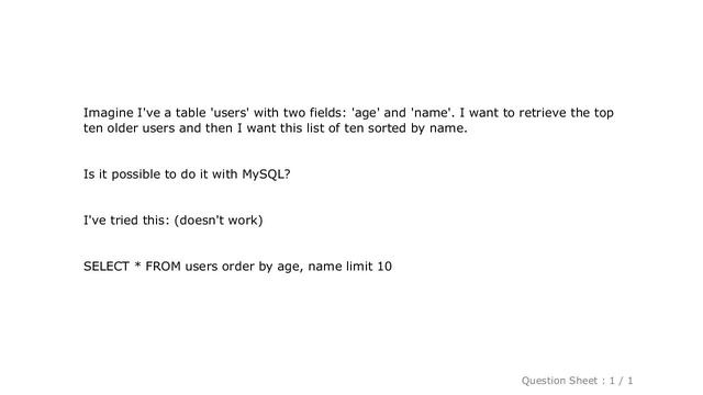 MySQL : Get another order after limit смотреть онлайн