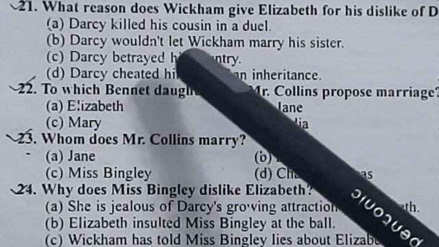 Important MCQs (objective type questions) on Jane Austen's 'Pride and Prejudice' смотреть онлайн