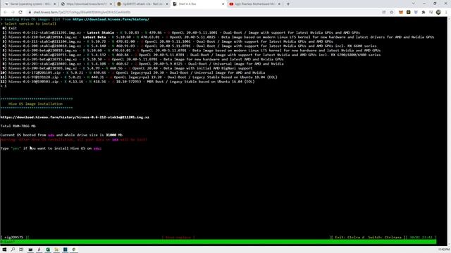 How to Update Kernel within HiveOS (S37 B37 T37 Riserless Mobo) смотреть онлайн