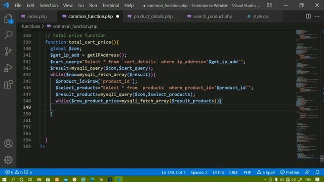 E-Commerce Website using PHP and MySQL || Getting Total price || Part -28 смотреть онлайн