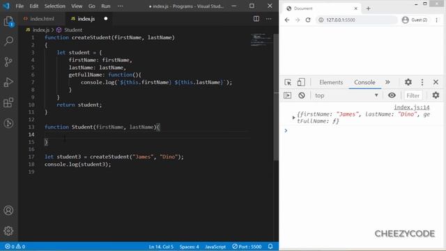 JavaScript Beginners Tutorial - Constructor Functions | Cheezycode (Hindi) #21 смотреть онлайн