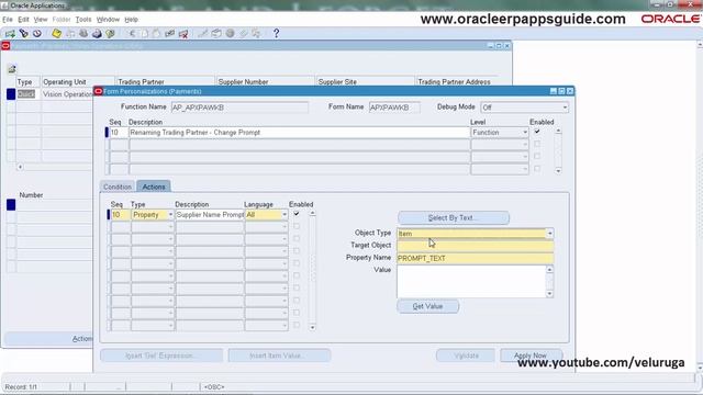 3. How to Change a Prompt using Form Personalization (R12) - Oracle ERP Apps Guide смотреть онлайн