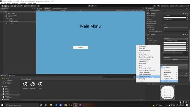 How to Transition Levels with a Menu | Advancing Roll-a-Ball | Unity Tutorial смотреть онлайн