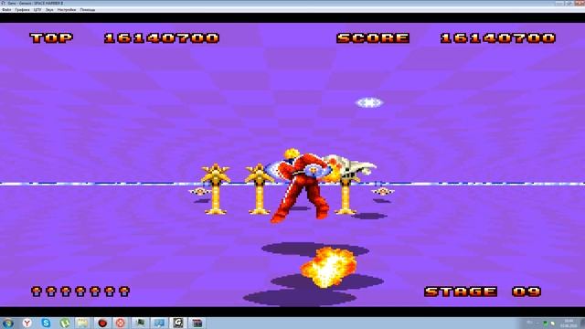 Space Harrier 2. Старая сложная быстрая игра. смотреть онлайн