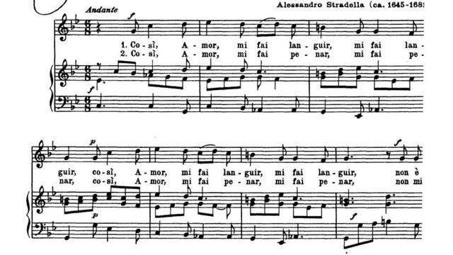 Così, amor, mi fai languir - A. STRADELLA (C minor-Medium Voice) Piano accompaniment смотреть онлайн