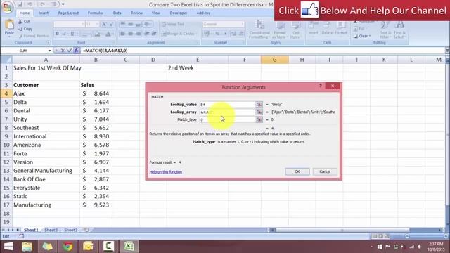 [Free Excel Tutorial] COMPARE TWO EXCEL LIST TO SPOT THE DIFFERENCE - Full HD смотреть онлайн