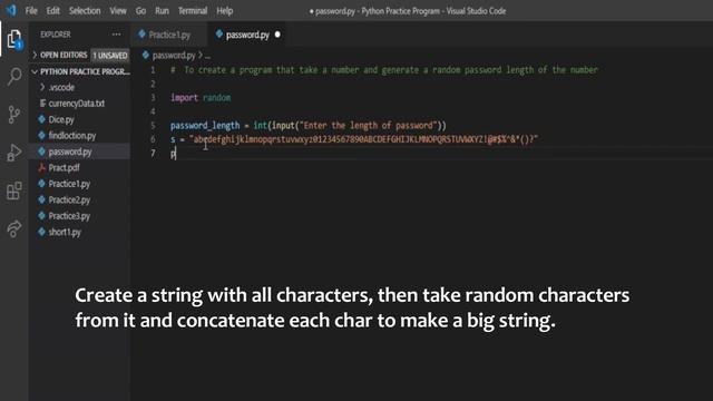 Create a Random Password Generator in Python in just 5 lines of code #coding #python #programming смотреть онлайн