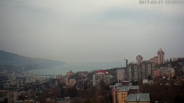 Камера - Ялта, Крым 2017-03-11. День за 7 минут смотреть онлайн