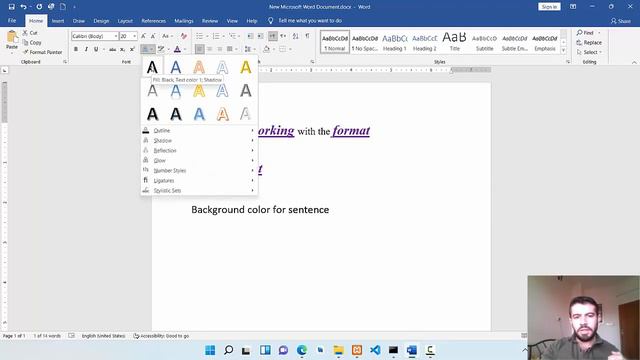 2- Microsoft Word 2019 - Home Tab
