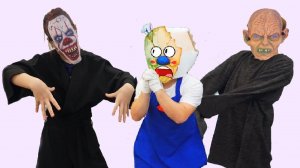 Hello Neighbor  Как Привет Сосед Ульяна и Захар испугали Мороженщика