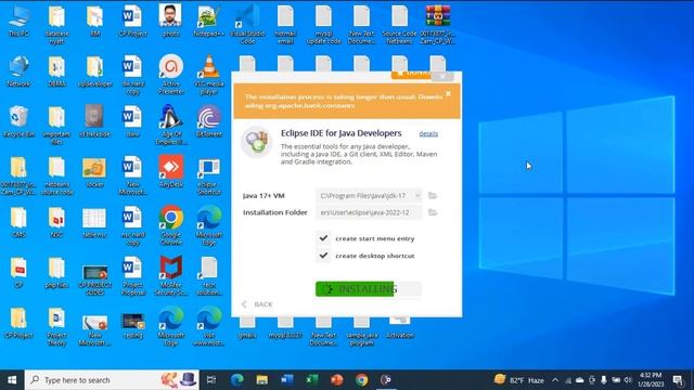 How to download and Install Eclipse IDE, Java JDK 17 on Windows 10 смотреть онлайн