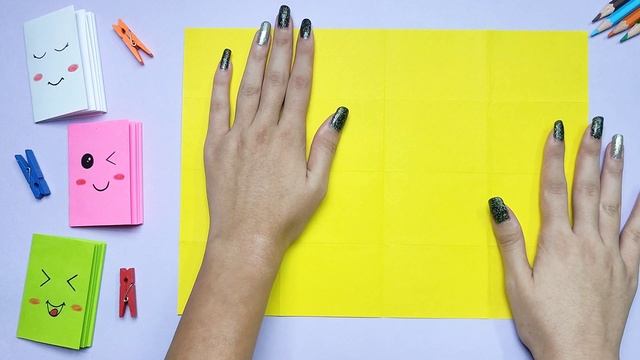 diy mini notebooks one sheet of paper without glue / mini stationery at home 2023 смотреть онлайн