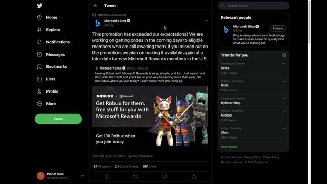 *FREE ROBUX* 100 Free Robux Offer Coming Back Soon? Microsoft Bing! смотреть онлайн