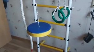 Установка Детской Шведской Стенки с фиксированным турником