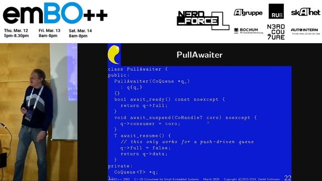 emBO++ 2020 - Detlef Vollmann: Coroutines in embedded systems смотреть онлайн