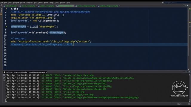 Php Core (Object Oriented Impl) : 21 : CRUD from Browser (Redirection) - 03 смотреть онлайн