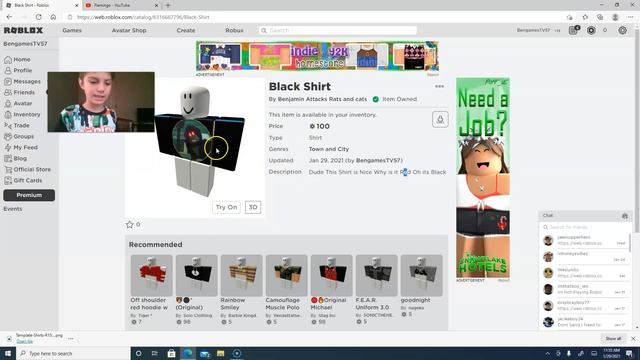 Roblox Black Shirt смотреть онлайн