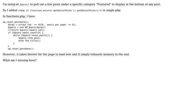 Wordpress: How to use WP_Query() on single.php? смотреть онлайн