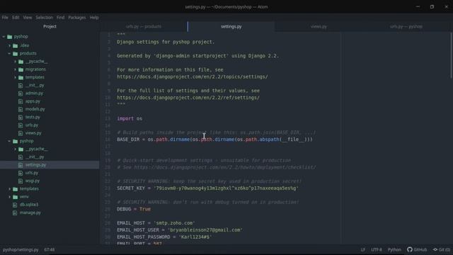 Django 3.1 Templates Mapping in setting.py смотреть онлайн