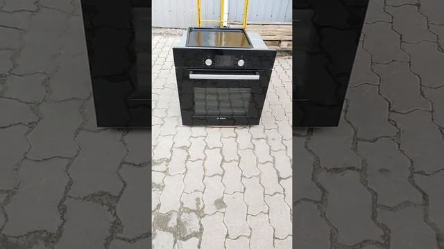 Черный духовой шкаф с пиролизом Бош Bosch HBA63A460F б/у смотреть онлайн