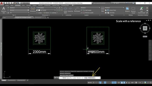 Autocad 2019 - Scale objects (full tutorial) смотреть онлайн