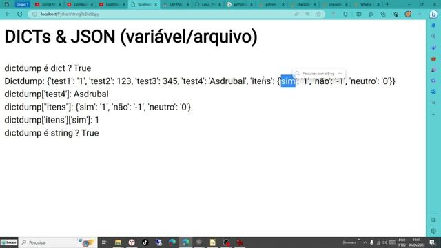 Python - Py008 - Dict de mais de uma dimensão - JSON смотреть онлайн