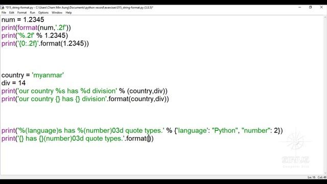 Str.format( ) in Python | Tutorials and Language Channel смотреть онлайн