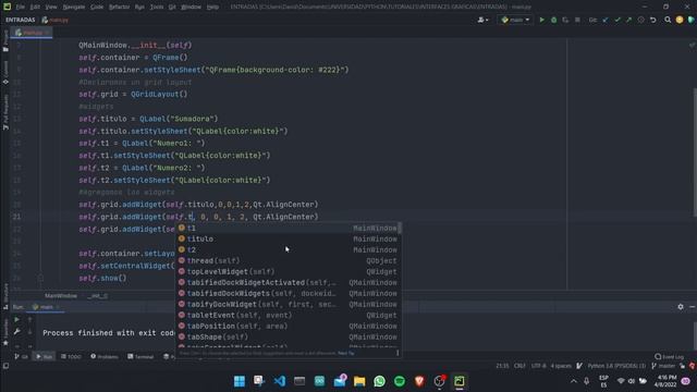 QGRIDLAYOUT Y QLINEEDIT - PYSIDE6 смотреть онлайн