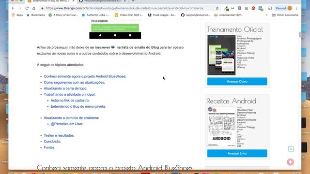 Entendendo o Bug do Menu, Link de Cadastro e Parcelize - Android M-Commerce - PARTE 1 смотреть онлайн