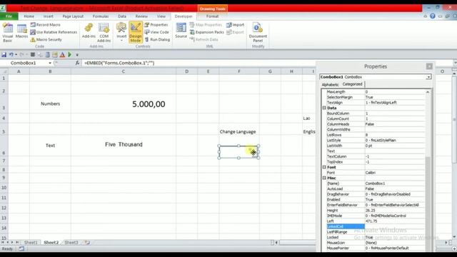 How to change the language English - Lao in Excel смотреть онлайн