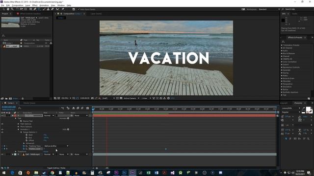 After Effects CC : How to Animate Text Kerning/Tracking (Expanding Space Between Letters) смотреть онлайн