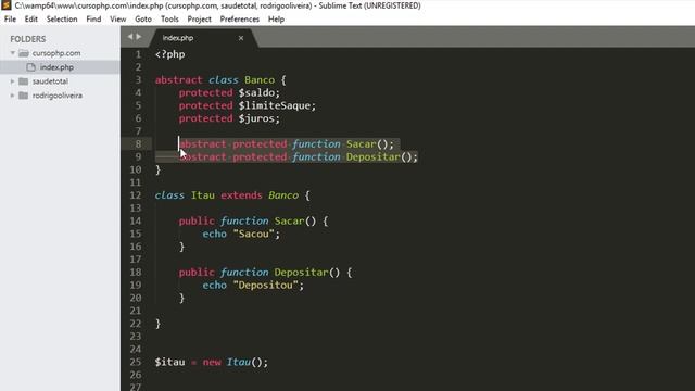 PHP Orientado a Objetos - #08 Abstração смотреть онлайн