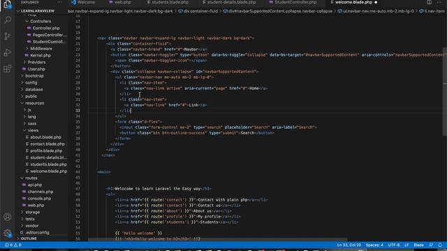 E15 - Blade using bootstrap for basic styling with header | Learn Laravel the EASY way смотреть онлайн