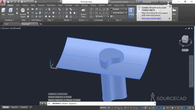 Making 3D Fan Blade in AutoCAD смотреть онлайн