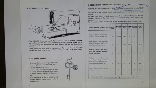 Necchi Lydia 3 ,lydia 544, Instrucciones